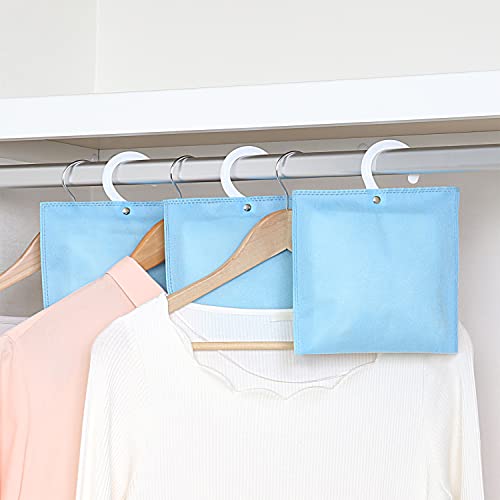 アストロ 除湿パック スカイブルー 10個組 吊り下げ 除湿剤 繰り返し使える 吸湿パック 湿気取り 防カビ 616-32