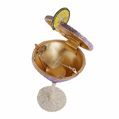 Image of Women Goblet Rhinestone Evening Bag Cocktail Cup Diamond Clutch Funny Crystal Prom Handbag Wedding Purse for Party