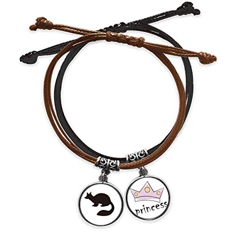 Pulsera de cuerda Marta con detalle de animal negro para tus looks diarios