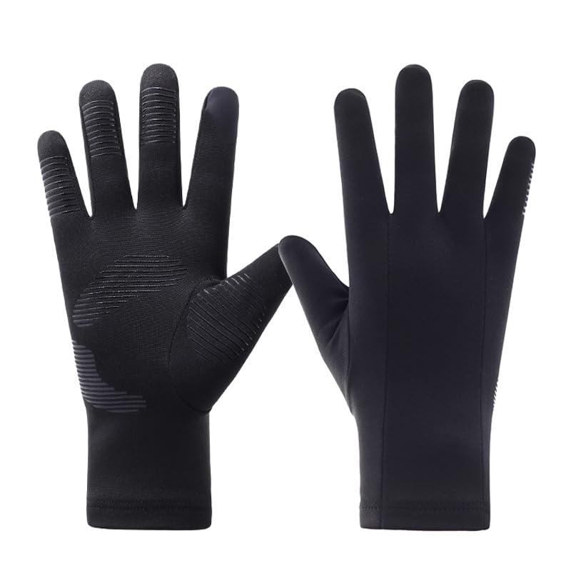 KorhLeoh Mens Lightweight Running Gloves Anti-Slip Touch Screen Warm Winter Gloves Liners for Cycling Biking Driving