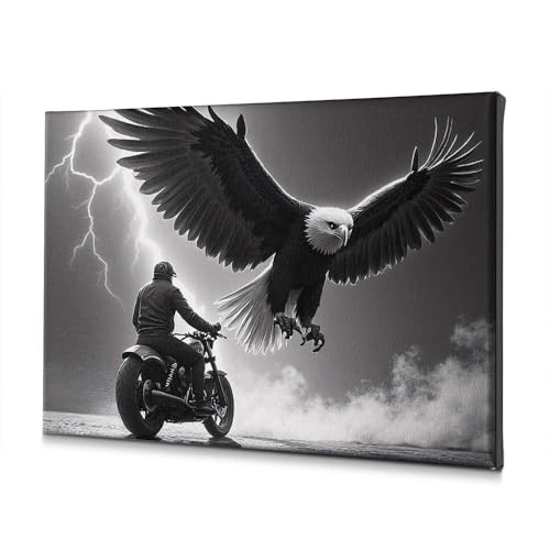 Toile decorative motif aigle pour remplacer un mur blanc 40x60