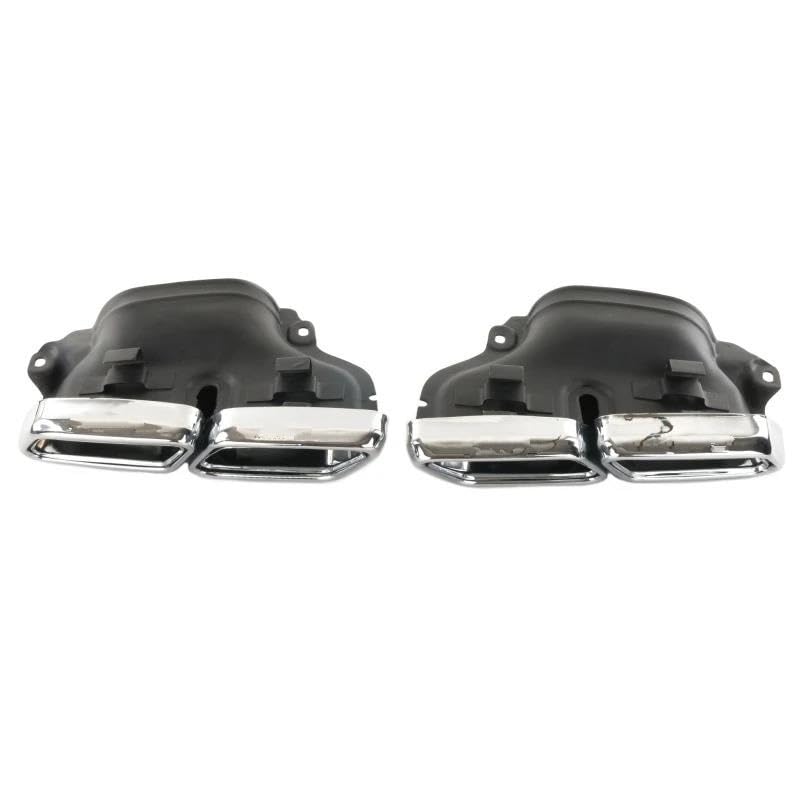Tuyau d'échappement pour Benz S63 AMG 14-16 embout carré argent