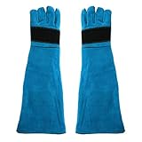 [KOBSAINF] 噛みつき防止動物用ハンドリンググローブ - 23.7インチ ケブラー＆レザー 傷防止 犬、猫、鳥、爬虫類、ヘビ（鷹狩り、リス） 用