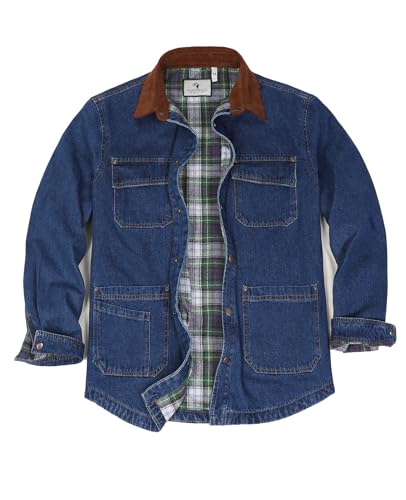 ZENTHACE Blue Jean Jacket for Men Denim Lightweight Snap