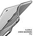 Poetic Lumos Case Designed for iPad 10.2 9th Generation (2021) / 8th Gen (2020) /7th Gen (2019) Case, Flexible Transparent TPU Back Cover with Pencil Holder, Compatible with Smart Keyboard Gray