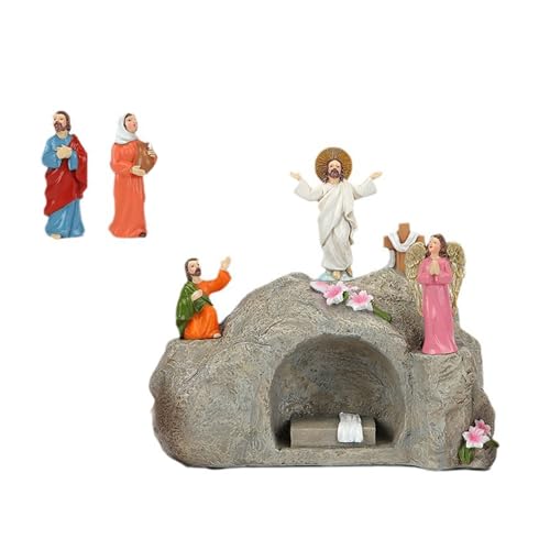 Figurines de résurrection lumineuses à LED pour table - 4
