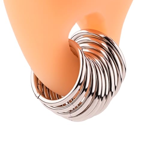 Atomhole 10 PCS Ear Gauges Tunnels Hypoallergenic 316L Stainless Steel 2g 0g Plugs for Ears Body Piercing Jewelry (1.2 * 10mm 10 PCS Silver)