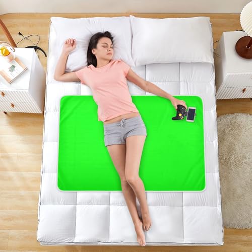 Coussinet imperméable lit lavable et réutilisable haute résistance coloris vert citron - 6