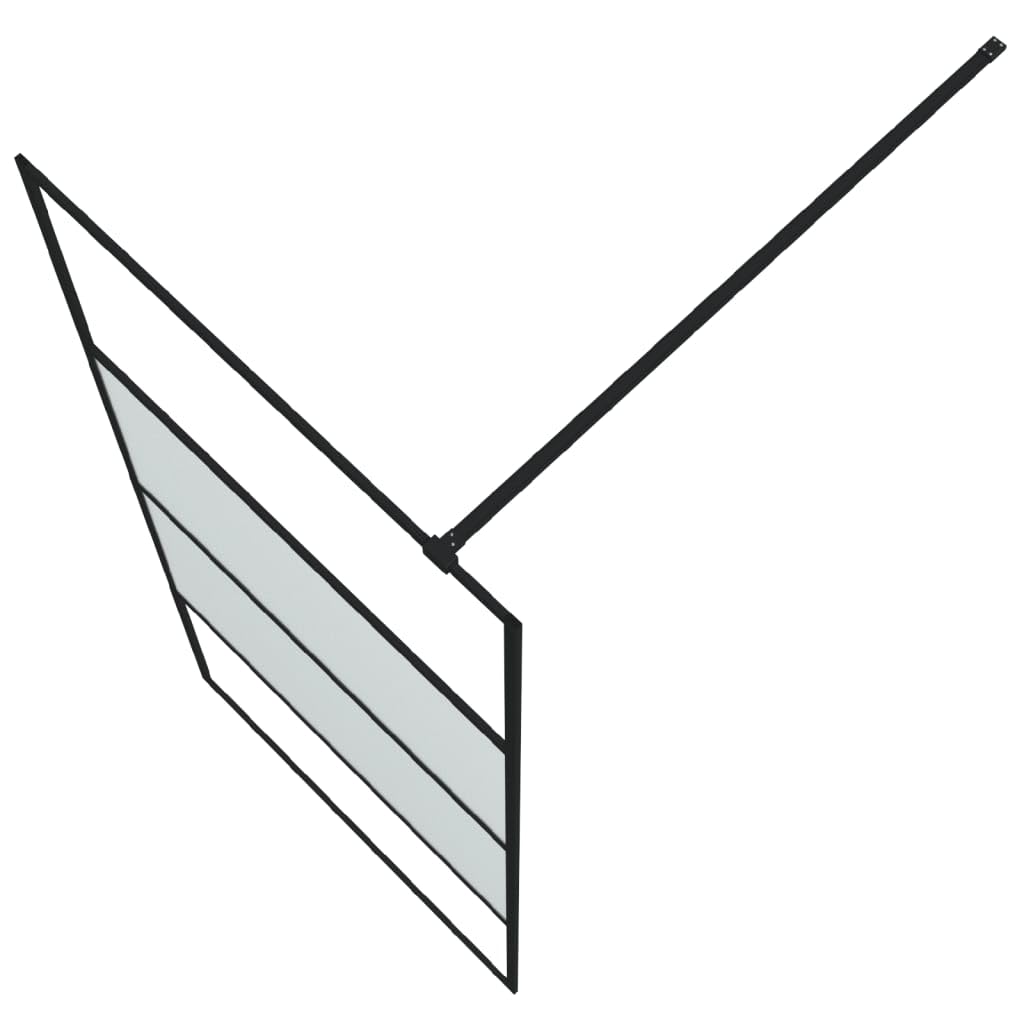 Mampara de ducha de cristal templado semimate, 5 mm, 90 x 195 cm, 4 paneles con perfil ajustable y protección contra salpicaduras