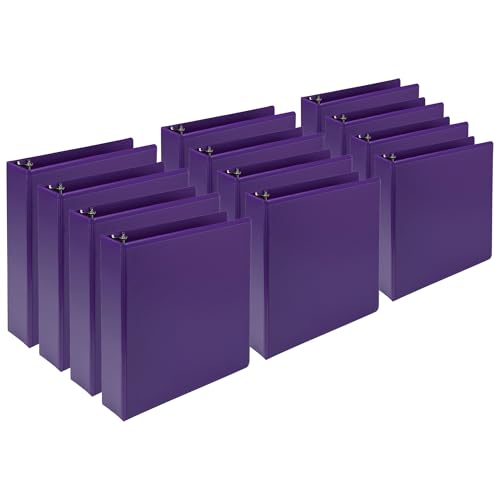 Image of Samsill Plant-Based 2 Inch Durable Round Ring, View Binder, Eco-Friendly, USDA Certified Biobased, 12-Pack, Purple