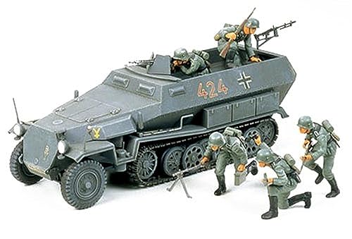 Diorama militaire allemand avec la maquette Tamiya 35020 Hanomag SdKfz