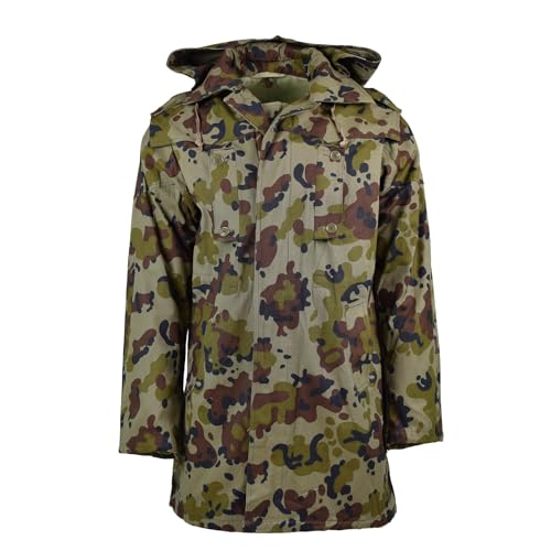 Original Romanian military parka M93 camo leaf hooded long jacket tactical NEW