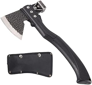 TESCOACH Chopping Axe 10.5inch Camping Hatchet for Wood, Ergonomic Curved Anti-slip Handle, Portable Sheath(1.0lb)