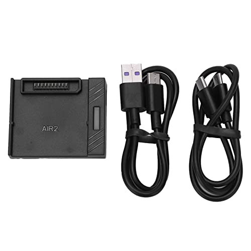 Cargador de batería para drones Air 2 con hub portátil negro y USB C