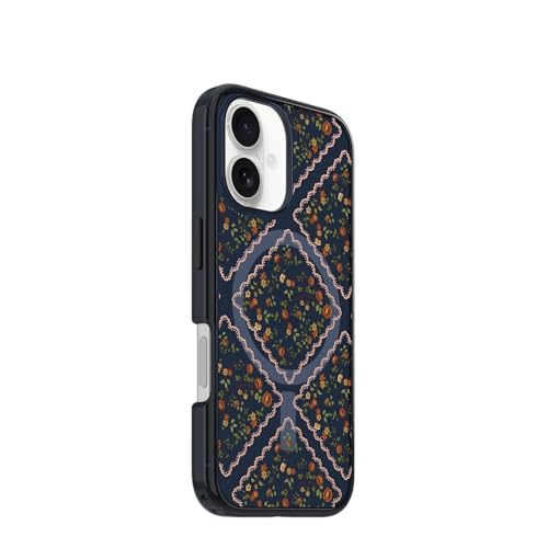 Image of OtterBox iPhone 16 Symmetry Series Clear Case - Floral Romance Blue - Ultra-Thin, Sleek iPhone Case, Floral iPhone Case