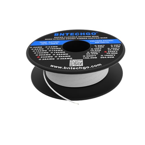 Fil de silicone 24 AWG pour câblage de modèles réduits et drones