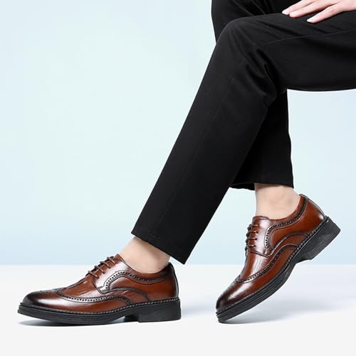 Men's Dress Shoes Lace-ups Formal Dress Shoes Fashionable Up Comfortable Square Toe Dress Derby Shoes Walking Flat Sneakers Work Office Loafers Driving Shoes2