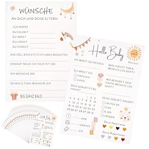 Svalor Babyparty Spiele Karten 20 Stück