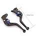 FXCNC CNC Aluminum Short Adjustable Brake Clutch Levers Compatible with YFM700 Raptor 700 R 2008-2022, YFZ450 YFZ450R YFZ450X 2008-2020, YFM250 Raptor 2008-2013, 250R 2011