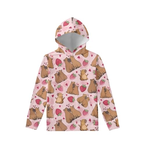 Long Sleeve Pullover Sweatshirt with Pocket Cute Hoodies for Teenagers Girls Boys