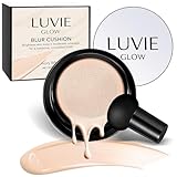 Luvie Glow Foundation, Ideal for Light/Medium Complexions-Hush Makeup Foundation, Mushroom Head Air Cushion CC Cream - BB Cream Foundation for Older Women (lvory white)