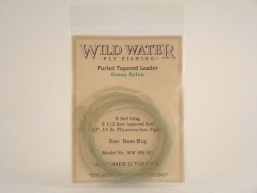 Furled Leader, Bass Bug, Green, 8' by Wild Water