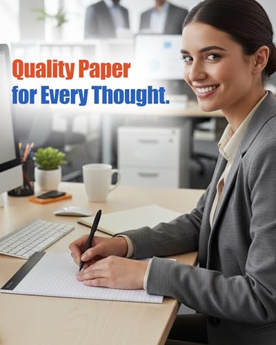 mintra office legal writing pads  white narrow ruled paper for writing amp note-taking  ideal notepads for business college school amp office use  8534 x 1134 6 pack