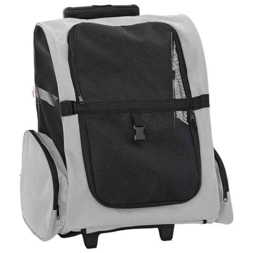 SKM Trolley für Haustiere 3-in-1 Grau 48x32x57 cm cm Ox -Gewebe,Tier- & Haustierbedarf,Haustierbedarf,Pet-Stroller,Grau,2.7KG,42007373