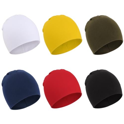 Image of DRESHOW BQUBO 6 Pack Baby Hats for Boys Girls Unisex Baby Hat Soft Knit Cap Nursery Beanie for Newborn Infant Toddler Kid