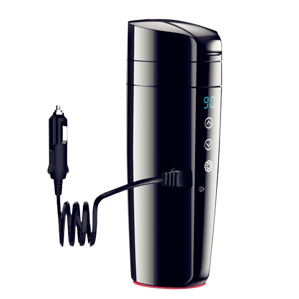 12V-24V Taza de café de viaje Calentador Pantalla LCD digital Taza inteligente con calefacción fora automóvil Control de temperatura inteligente Taza de agua eléctrica Pantalla táctil
