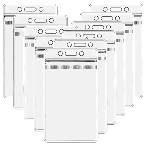 10 Pack Badge Holder Sealable Waterproof Clear Vertical Holder Fit