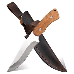 Esie Houzie Bushcraft Gürtelmesser mit Lederscheide