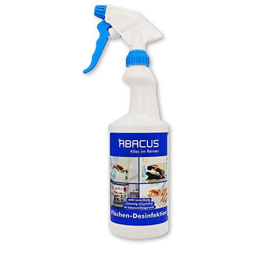 Botella de pulverización de desinfección de superficie de abacus 4014 con cabeza de pulverización, desinfección de superficie, 750 ml
