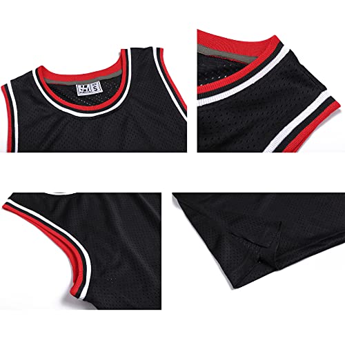 Pullonsy Pacote com 3 camisetas de basquete masculinas de malha atlética uniformes esportivos hip ho