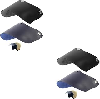 ibasenice 4 Peças Capacete Chapéu Capacete De Equitação Capacete De Bicicleta Capacete Gorro Capacetes Para Motocicletas Para Bicicletas Capacete De Couro Protetor De Viseira De Chuva