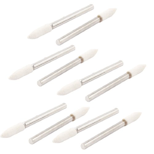 Aexit White 3.5mm Body Repair Tools Diameter Pointed Cone Mounted Wool Felt bo-bs Buffing Tool Grinders & Polishers 10 Pcs