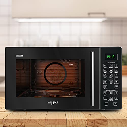 Image of Whirlpool 29 Litres Convection Microwave Oven With 300 Plus Auto Cook Menus (Magicook Pro 31CES-E, Black, Air Fryer)