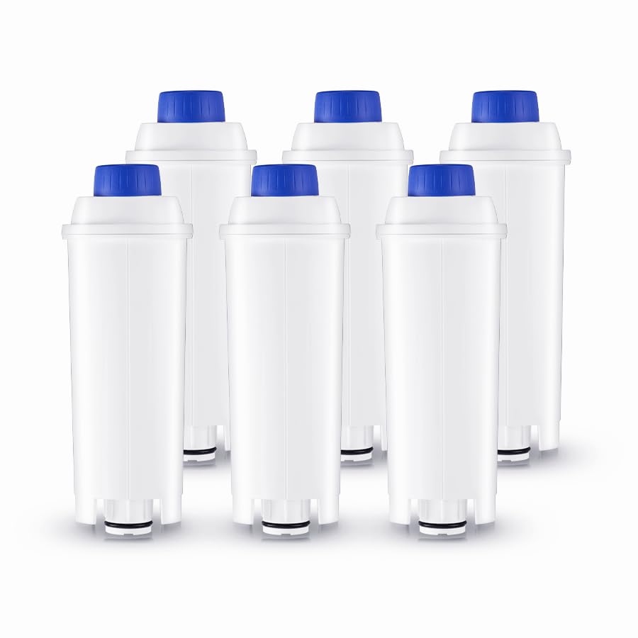 AquaStrata Filtre à Eau 6 Pièces pour Machines à Café Entièrement Automatiques, Remplacement pour De'Longhi DLSC002 9310926 SER3017 5513292811 y Compris...