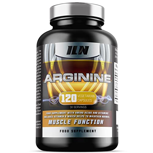 L-Arginine-Capsules-2600mg-L-Arginine-with-added-Glutamine-B12-and-D3-for-Normal-Muscle-Function-120-Vegetarian-Capsules