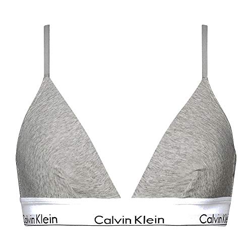 Calvin Klein Damen Triangel BH Gepolstert, Grau (Grey Heather), M