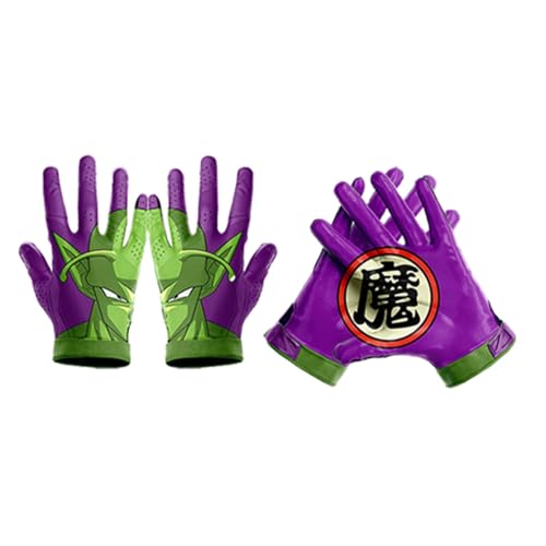 HIGHLIGHT FACTORY ATL Anime P - Football Gloves for Youth and Adult - Ultra Grip Wide Receiver Gloves - Superior Support and Protection - Adult and Youth Sizes (Adult Small)
