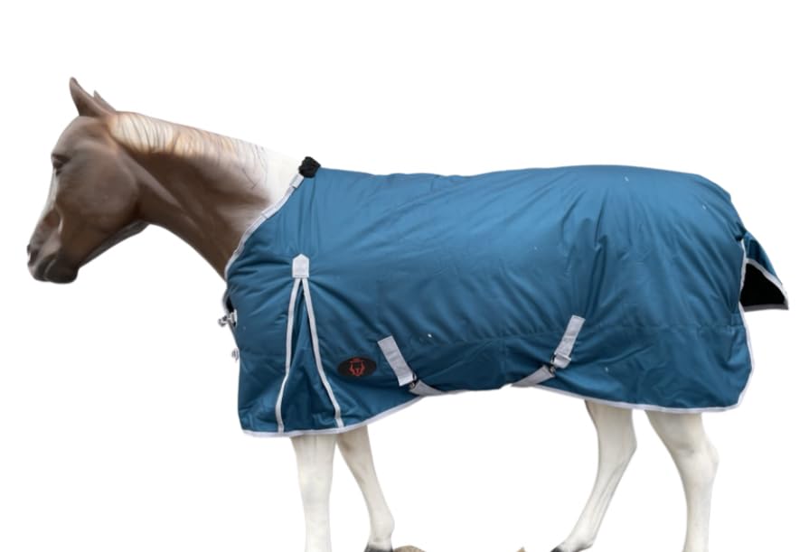 Image of 1200 Denier Horse RAIN Sheet | Horse Turnout Sheet | Horse RAINSHEET (Waterproof & Breathable) (Teal Grey Trim, 82)