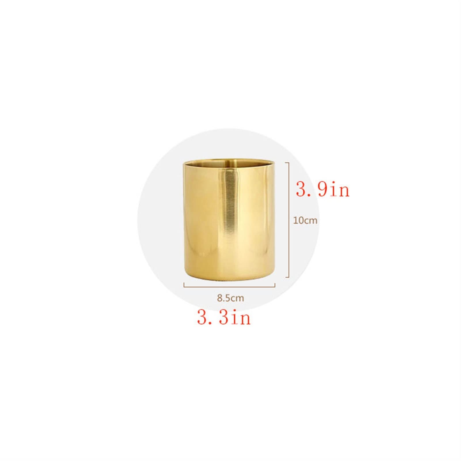 SISWIM Stifteköcher Stiftbecher Stifthalter Golden Round Edelstahl Stifthalter Office Office Desktop Multifunktionaler Bleistiftspeicherbecher Stifteköcher Schreibtisch