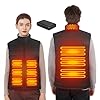 Qdreclod Eléctrico Chaleco Calefactable para Hombre Mujer, Chaleco Térmico Eléctrico con Batería de 10000mAh 5V con 3 Temperaturas, Chaleco Calentador de Calentamiento Ligero