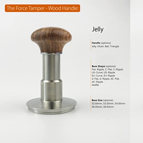 The Force Tamper - Automatic Impact Coffee Tamper Adjustable Const Pressure And Autoleveling Duo-Distribute Set (Jelly, 58.50Mm) #TOP1