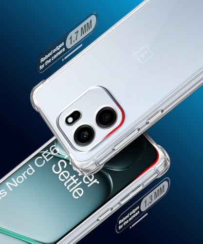 Image of WOW IMAGINE Clear Back Cover Case for 1+ OnePlus Nord CE 6 5G | Shockproof Soft TPU Case | Cushioned Edges for Ultimate Protection Back Cover Case - Transparent
