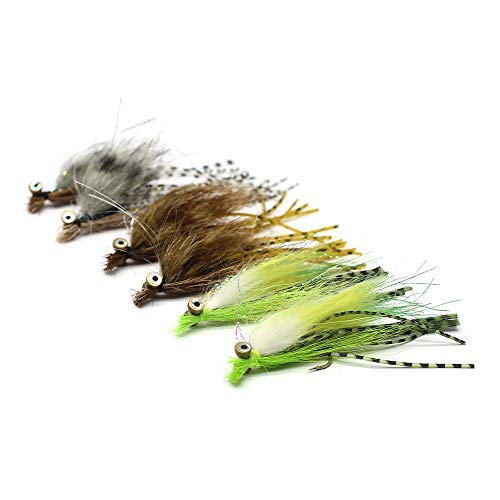 YZD Mosca Pesca Big trucha moscas Kit Top 10 Steelhead moscas Flyfishing Gear Wet Dry moscas trucha señuelos Streamer Nymph Emerger Pesca Surtido trucha moscas Salmón, Big Trout Flies Kits 03 Cover