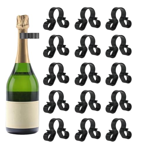 Topes para champán | Soporte para velitas botella – Juego práctico antideslizante 15 piezas para cenas, bodas, cumpleaños, fiestas en casa