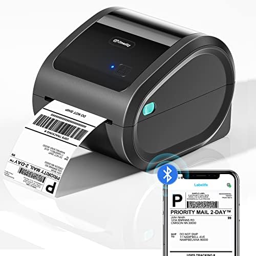 Bluetooth Thermal Label Printer 4x6 - D520BT Thermal Shipping Label Printer for Small Business, Wireless Label Printer for Shipping Packages, Compatible with USPS, Shopify, Amazon