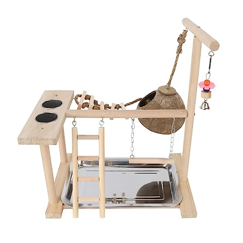 ECVGHD Puente nido de entrenamiento para pájaros, loros, suministros de pie, soporte para pájaros, juguete